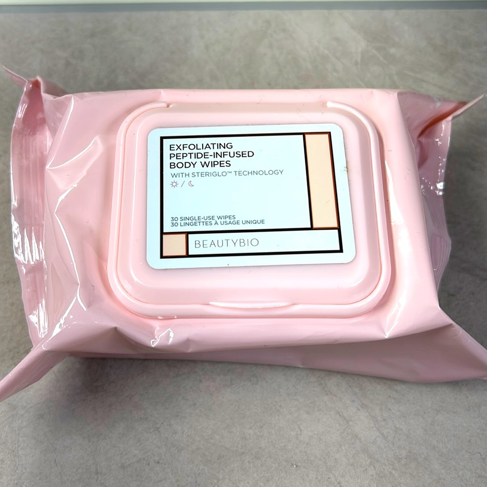 New Beautybio Exfoliating Peptide Infused Body Wipes- 30 Count